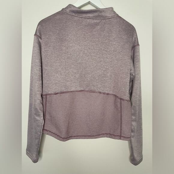 Champion cranberry and white mock neck running pullover SZ small - Picture 5 of 8